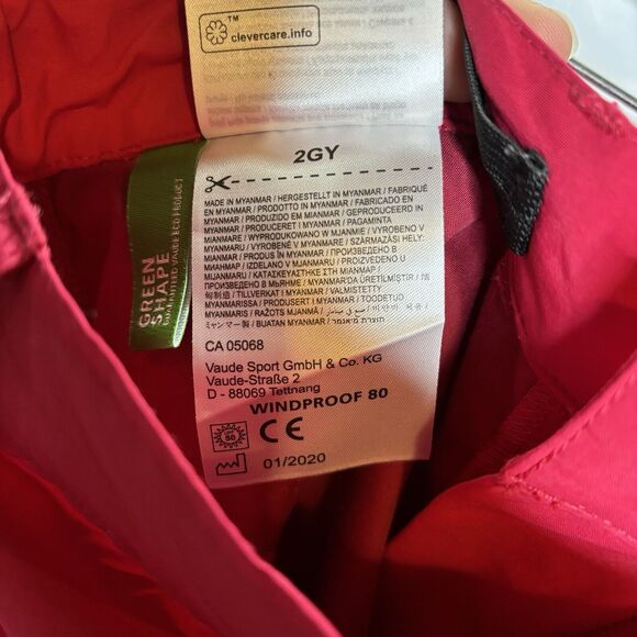 Vaude Girls Size 158/164 Detective Antimos Zip-Off Pants Pink Windproof 80 Eco - Picture 10 of 10